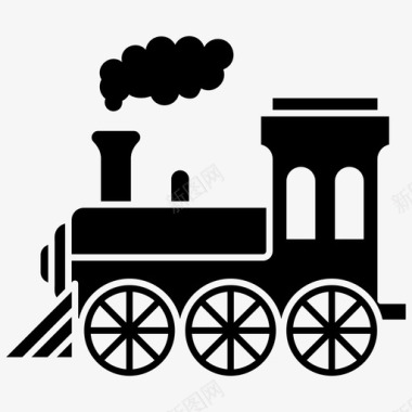蒸汽机车旧火车蒸汽机图标