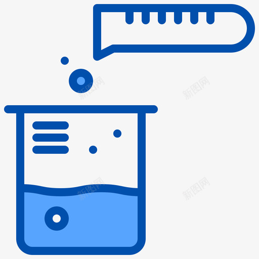 烧杯科学151蓝色svg_新图网 https://ixintu.com 烧杯 科学 蓝色