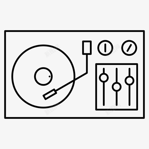 收音机媒体音乐播放器svg_新图网 https://ixintu.com 收音机 媒体 音乐 播放器 声音 娱乐 图标 细线
