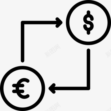 货币兑换业务付款图标