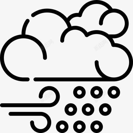 雪天气358线性svg_新图网 https://ixintu.com 天气 线性