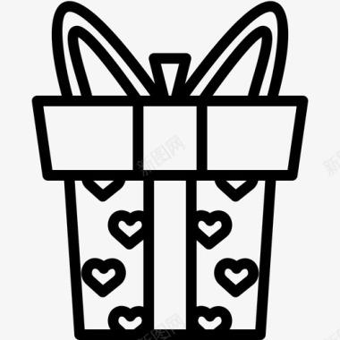 情人节礼物盒爱情浪漫图标