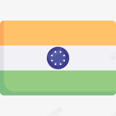 印度国旗17平坦图标