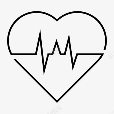心率心电图健康图标
