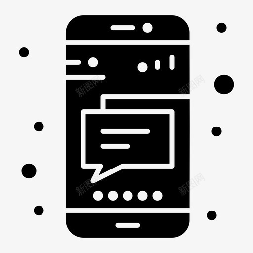 消息移动电话svg_新图网 https://ixintu.com 消息 移动 电话 文本 android 应用程序 实心 字形