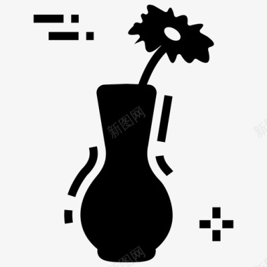 装饰花瓶壶装饰花瓶花盆图标
