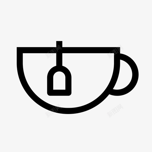 绿茶杯子茶包svg_新图网 https://ixintu.com 绿茶 杯子 茶包 一般 图标