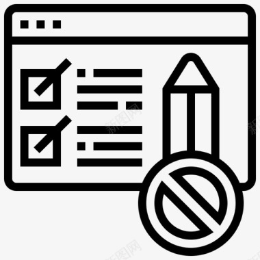 黑名单阻止检查图标