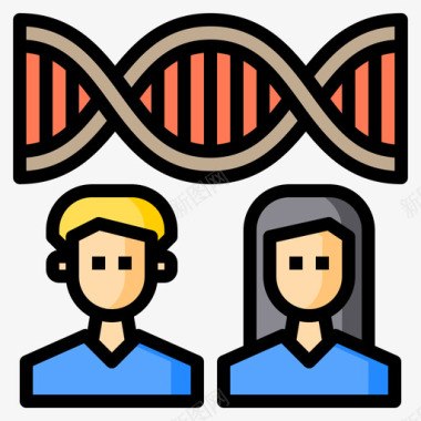 遗传学生物化学31线性颜色图标