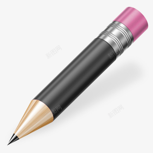 3D黑色铅笔图标图标png_新图网 https://ixintu.com 图标 3D 黑色 铅笔