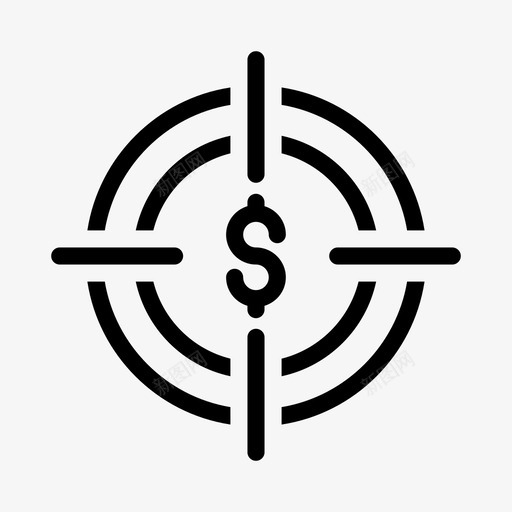 美元目标市场营销货币svg_新图网 https://ixintu.com 美元 目标 搜索引擎 优化 市场营销 货币 营销 字形