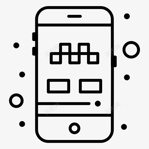 app手机出租车svg_新图网 https://ixintu.com 出租车 app 手机 交通 服务 专线