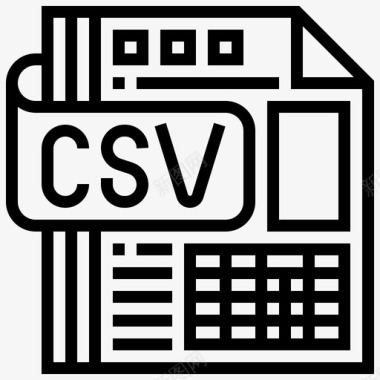 csv文件数据文本图标