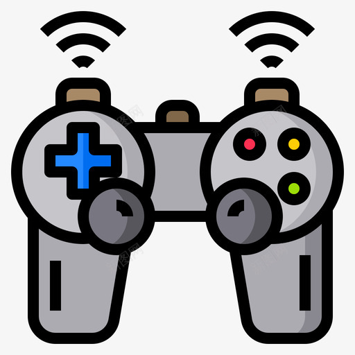 操纵杆游戏控制器15线性颜色svg_新图网 https://ixintu.com 操纵杆 游戏 控制器 线性 颜色