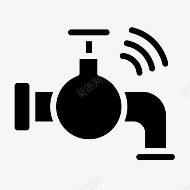 水龙头数字技术物联网图标