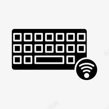 键盘无线硬件计算机接口字形图标