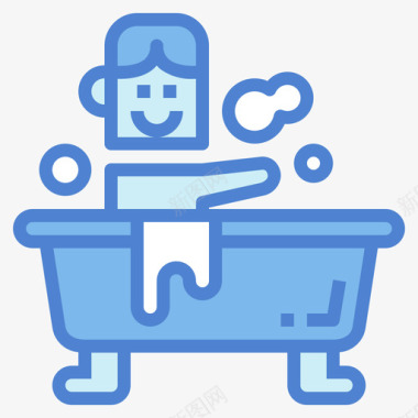婴儿浴缸孕妇61蓝色图标