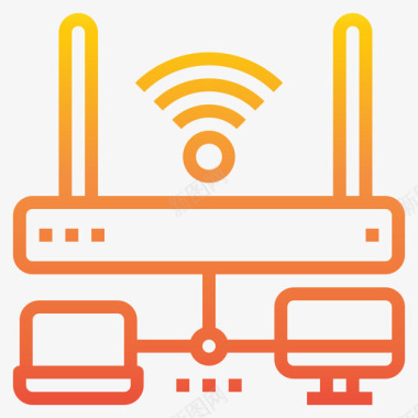 路由器通信244梯度图标