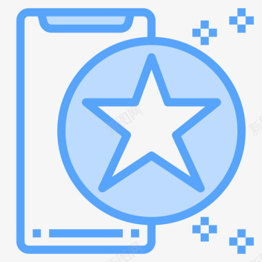 收藏夹智能手机应用程序21蓝色图标