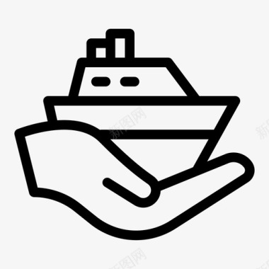 船舶保护船护理图标