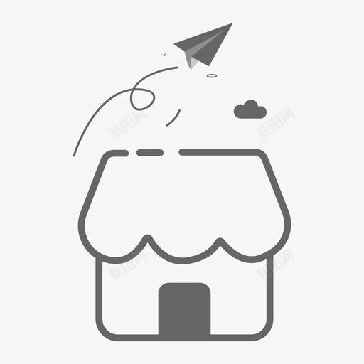 店铺已打烊01svg_新图网 https://ixintu.com 店铺 打烊 单色