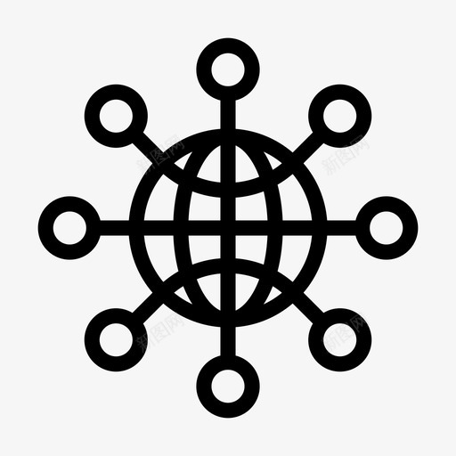 全球网络连接互联网svg_新图网 https://ixintu.com 全球 全球网 网络 连接 互联网 世界 金融 字形