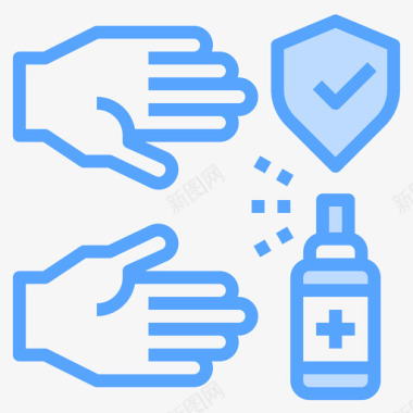 保护洗手液3蓝色图标