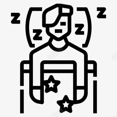 睡眠个人卫生7线性图标