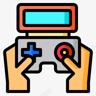 视频游戏控制器游戏控制器15线性颜色图标
