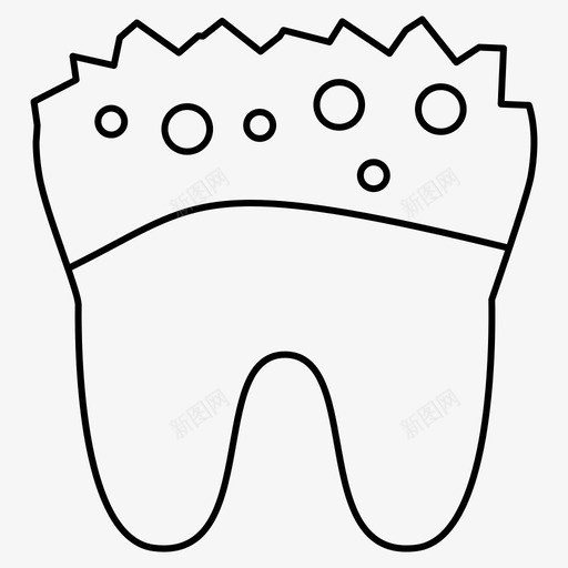 牙牙医脏牙svg_新图网 https://ixintu.com 牙医 脏牙 细线