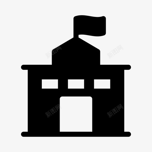 学院建筑物旗帜svg_新图网 https://ixintu.com 学校 学院 建筑物 旗帜 大学 教育 字形