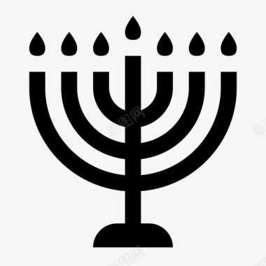 圣殿光明节犹太人图标