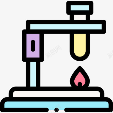 试管84实验室线性颜色图标