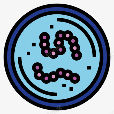 细菌172病毒线状颜色图标