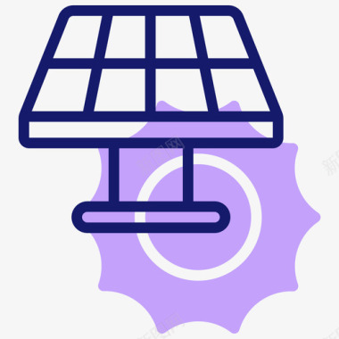 太阳能电池板工业93线性颜色图标