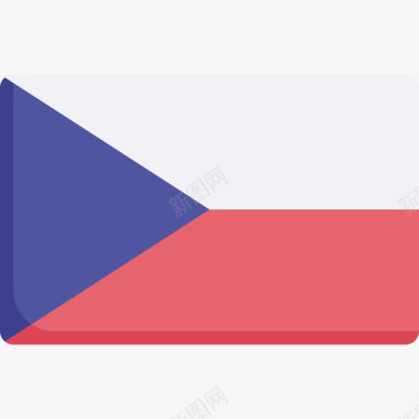 捷克共和国国旗17平坦图标