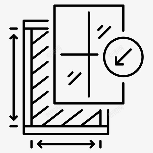 窗户安装室内安装窗户测量svg_新图网 https://ixintu.com 窗户 安装 室内 测量 更换 建筑物 向量 图标