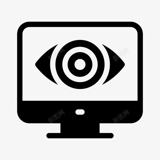 液晶屏眼显示器视图svg_新图网 https://ixintu.com 液晶屏 显示器 视图 工程 字形