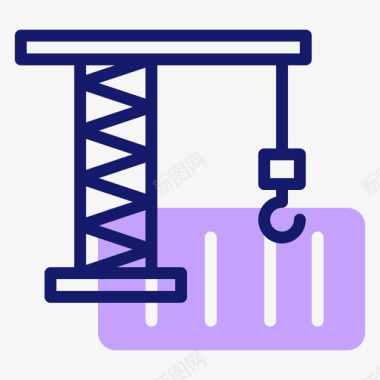起重机工业93线性颜色图标