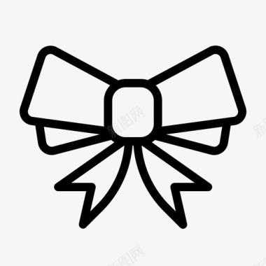 礼品蝴蝶结丝带礼品领带图标