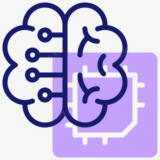 大脑机器人17线性颜色svg_新图网 https://ixintu.com 大脑 机器人 线性 颜色