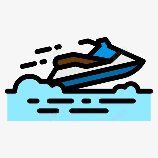 摩托艇夏季时间10线性颜色svg_新图网 https://ixintu.com 摩托艇 夏季 时间 线性 颜色