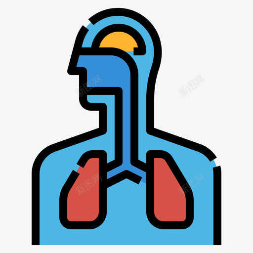 呼吸系统医用303线性颜色svg_新图网 https://ixintu.com 呼吸系统 医用 线性 颜色