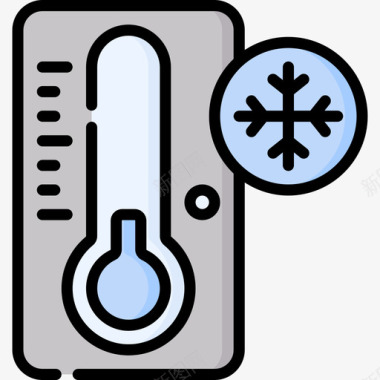 低温天气359线性颜色图标