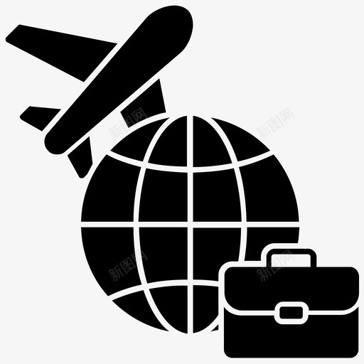 商务旅行商务和金融字形图标svg_新图网 https://ixintu.com 商务旅行 商务 金融 字形 图标