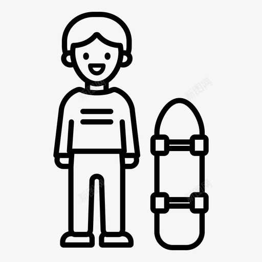 滑板男孩运动svg_新图网 https://ixintu.com 运动 滑板 男孩 爱好 家庭