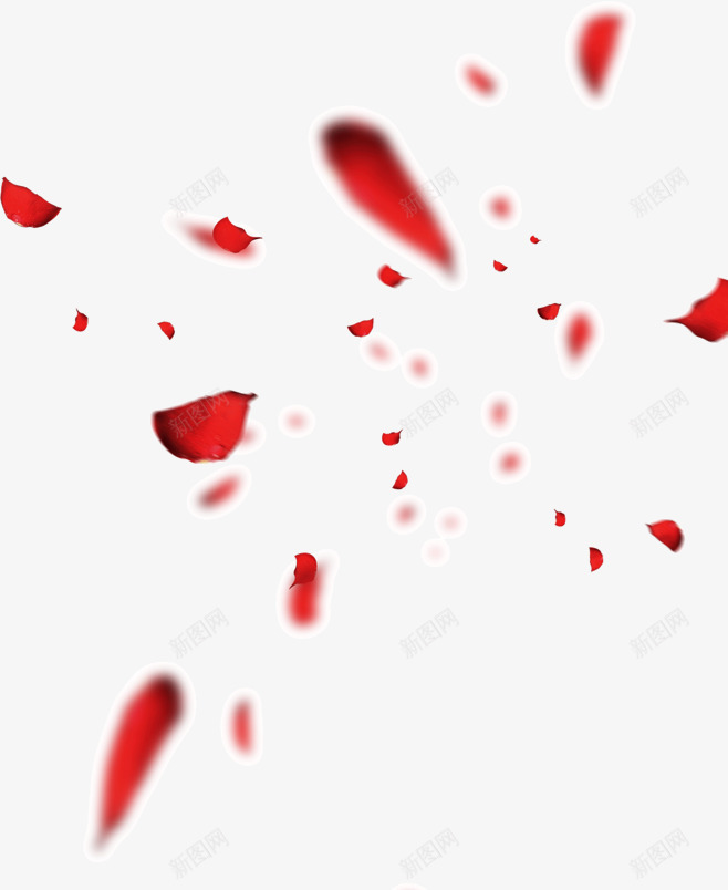 红色漂浮玫瑰花瓣png免抠素材_新图网 https://ixintu.com 玫瑰花瓣 红色玫瑰 漂浮 花瓣
