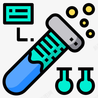 实验室生物化学31线性颜色图标
