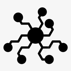 超级连接网络与科学连接枢纽高清图片