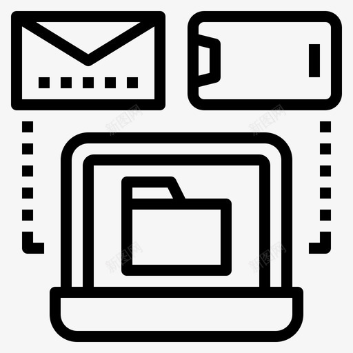 文件夹通信247线性svg_新图网 https://ixintu.com 文件夹 通信 线性